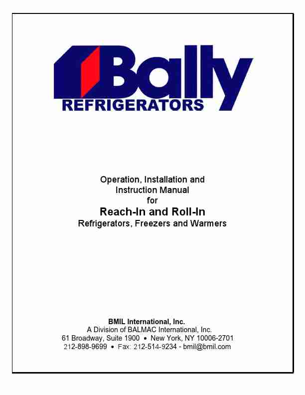 Bally Refrigerated Boxes Refrigerator RefrigeratorsFreezersWarmers-page_pdf